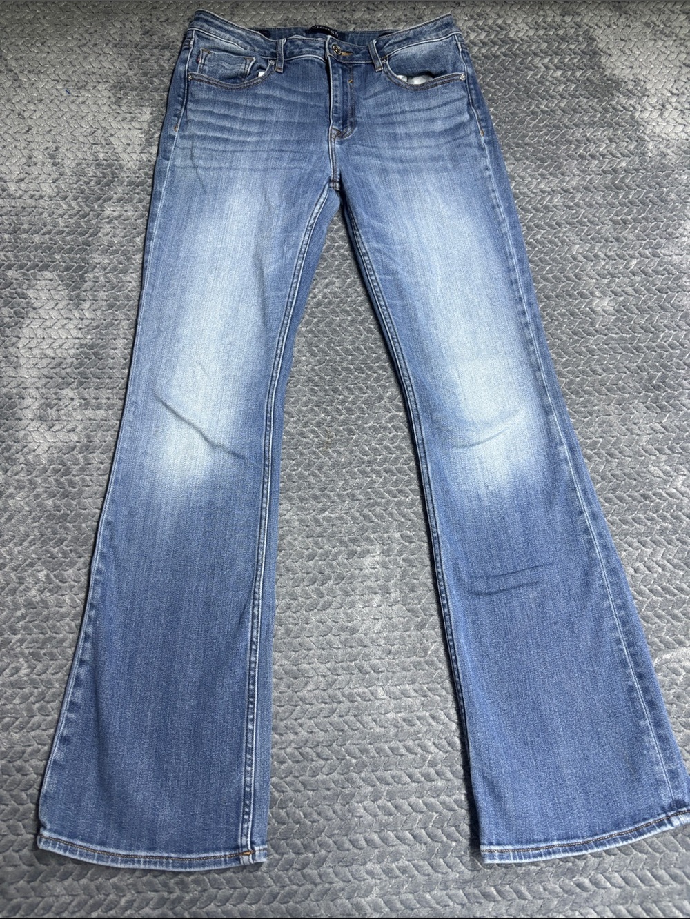 Vigoss Medium Blue Jagger Bootcut Jeans with Faded Wash